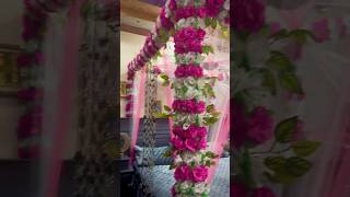 Beautiful Wedding Room Decoration with Artificial Flowers shorts trending viral [upl. by Sarat]