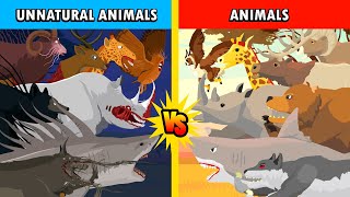 Unnatural Habitat Animals vs Animals  Unnatural Habitat Animals Animation [upl. by Auqinaj]