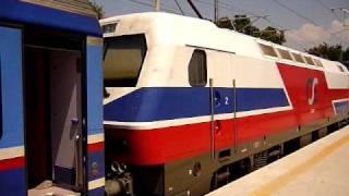 OSEGreek railways Train 500 AthensThessaloniki 140810 [upl. by Attenwad306]