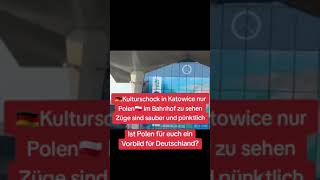 🇩🇪Kulturschock 🇵🇱Bahnhof Katowice nur Polen und Züge sind sauber😳 [upl. by Adiuqram]