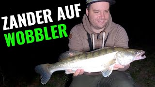 Mein erstes Mal Zander auf Wobbler  Angeln am Rhein  Pantoffel angelt [upl. by Panaggio151]