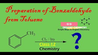 Commercial Method of Preparation of Benzaldehyde from Toulene Organic Chemsitry Class12 [upl. by Halie]