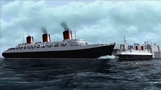 SS Normandie Departing New York [upl. by Xonnel684]