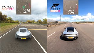 James Bond Edition Aston Martin DB10 Top Speed Comparison  Forza Horizon 5 vs Forza Horizon 4 [upl. by Bronson]