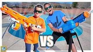 Last To Survive The Giant Nerf Blaster vs Giant Water Launcher [upl. by Edecrem]