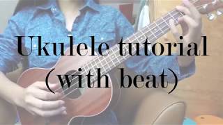 summer luv  slipfunc Percussive Ukulele Tutorial [upl. by Yblehs483]