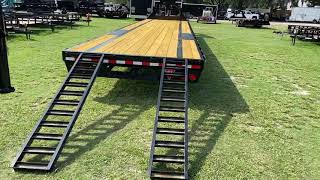 2022  85x40 PJ Gooseneck Equipment Trailer w SlideIn Ramps  LS402 [upl. by Ethelda]