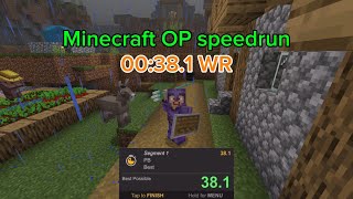 Minecraft OP seed Speedrun WR 381 [upl. by Asnarepse]