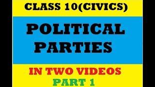 POLITICAL PARTIES CLASS 10 IN HINDIPART1 [upl. by Rica307]