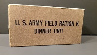 1943 US Army Field Ration K Dinner Unit Vintage MRE Review Meal Ready to Eat Taste Test [upl. by Anna-Diana]