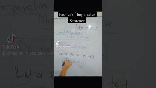 Passive voice of imperative sentence englishgrammar passivevoice voice imperativesentences [upl. by Ylerebmik476]