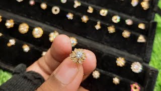 কম দামে সোনার নাকফুল দাম ও কালেকশন gold nose pin price bd [upl. by Adnalohs]