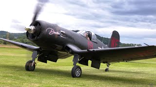 Restored ChanceVought F4U5NL Corsair Devotion Takes Flight  Historic Aircraft Display [upl. by Romanas435]