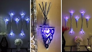 Diy Modern Wall Decor Lighting Large Wall Covering in 5 Minutes That is Renter Friendly [upl. by Annalee]