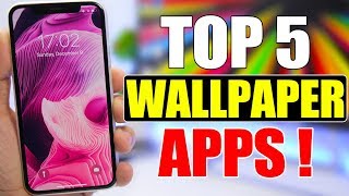 TOP 5 iPhone WALLPAPER Apps [upl. by Alyakam]