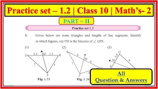 Practice set 12 class 10 maths part 2  Chapter 1 Similarity  Maharashtra state board [upl. by Aseek525]