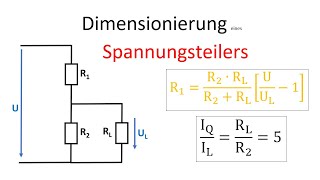 Dimensionierung eines belasteten Spannungsteilers  Querstrom und Stabilität  Elektrotechnik [upl. by Irahc501]