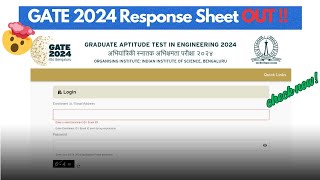 GATE 2024  Response sheet Rank Predictor IISC Banglore [upl. by Walton]