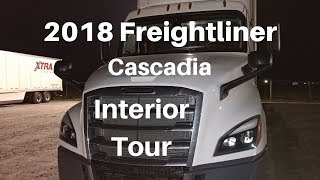 Interior tour of my NEW 2018 Freightliner Cascadia [upl. by Entruoc]