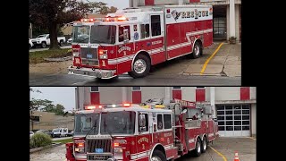 WalthamMA Fire Department Rescue 1  Tower 1 and Car 2 Responding [upl. by Ennelram]