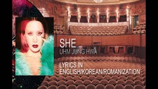 엄정화 Uhm Jung Hwa  quotShequot Lyric Video  ENGHANROM HD [upl. by Krysta]