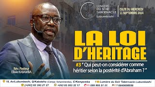 🔴CulteduMercredi11092024Héritier selon la promesse [upl. by Godewyn851]