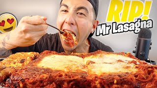 MASSIVE HUGE ENORMOUS Cheesy Lasagna  Dominos Cheese Bread Mukbang [upl. by Nickolaus]