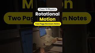 Rotational MotionClass 11 Physics Toppers Short Notes physics notes iitjee viral shorts [upl. by Aisat]