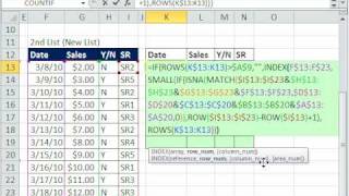 Excel Magic Trick 540 Extract New Records Not In Old List  Array Formula Method [upl. by Parik]