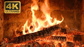 🔥 Fireplace 4K UHD 12 HOURS with Electric Fireplace TV Stand Relaxing Crackling Fireplace Sounds [upl. by Avin133]