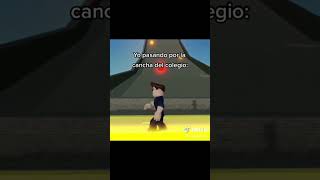 Yo pasando por la cancha del colegio roblox humormemes [upl. by Wichern]