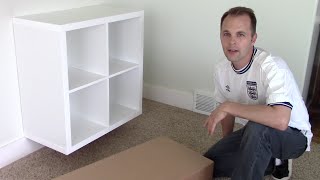 Ikea EXPEDIT  KALLAX shelf  how to assemble and wall mount bookcase [upl. by Eloccin]