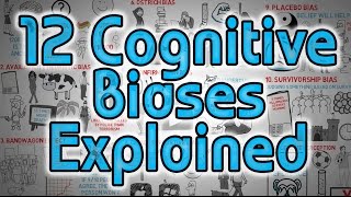 12 Cognitive Biases Explained  How to Think Better and More Logically Removing Bias [upl. by Ssenav]