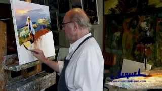 01Demonstration of knife painting by Christian Jequel quotHarvestquot [upl. by Eilahs]