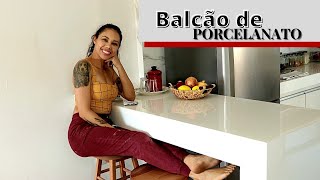 Revesti o balcão com porcelanato branco [upl. by Male]