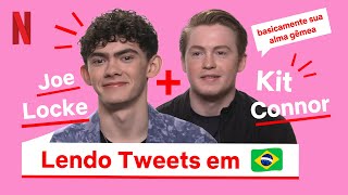 Joe Locke e Kit Connor leem tweets em português  Heartstopper  Netflix Brasil [upl. by Yslek]