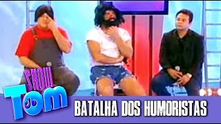 RODRIGO CÁCERES ZACARIAS SHAOLIN E MENDIGO NO SHOW DO TOM  RECORD TV  Batalha dos Humoristas [upl. by Ihcego716]