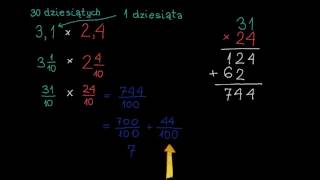Sposoby mnożenia ułamków dziesiętnych dwie cyfry po przecinku [upl. by Kcirdahs220]