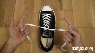 How to tie a Shoe Lace in 1 Second [upl. by Henghold]