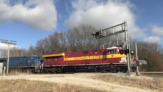 Wisconsin Central Heritage Unit leads B790 with Defect Detector [upl. by Akirdna]