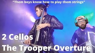 2CELLOS  quotThe Trooperquot  First Time Hearing [upl. by Naleag]