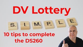 DV Lottery  Did you win Tips for completing the DS260 [upl. by Fauver]