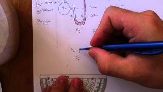 Solving a simple Utube manometer problem [upl. by Keraj368]