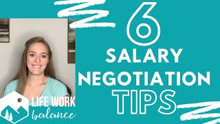 6 Salary Negotiation Tips  After You Receive a Job Offer [upl. by Annaya511]