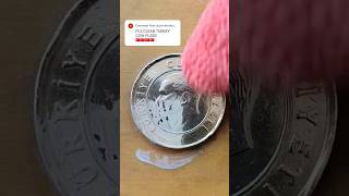 Satisfying Clean Turkish Coin iconiccoins satisfying asmr 🇹🇷 [upl. by Ahsak]