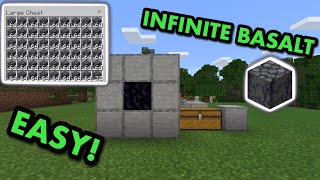 SIMPLE 120 AUTOMATIC BASALT FARM TUTORIAL in Minecraft Bedrock MCPEXboxPS4SwitchWindows10 [upl. by Llywellyn]