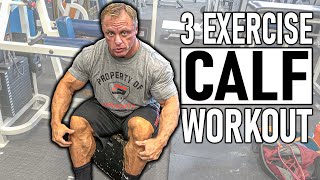 3 Exercise Calf Workout for MASS [upl. by Oyr]