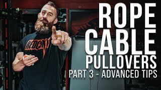 Rope Pullovers for Lats  Muscle Building Exercise Library  Pt3 Advanced tips w Hypertrophy Coach [upl. by Lehteb]