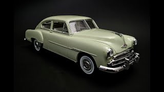 1951 Chevy Fleetline Stovebolt 6 125 Scale Model Kit Build How To Assemble Paint Chrome Metal Foil [upl. by Perri66]