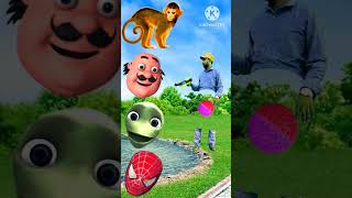 Patlu to monkey 🐒 motu to paint pajama dame tu cosita alian head to dog spider man to cat 🐈 [upl. by Yrian]